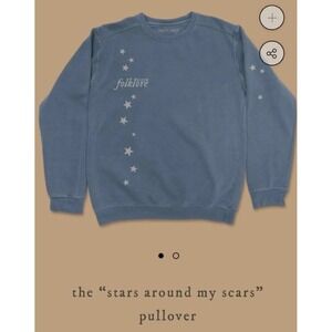 Taylor Swift Folklore Official Stars Around My Scars Cardigan Pullover Sweater